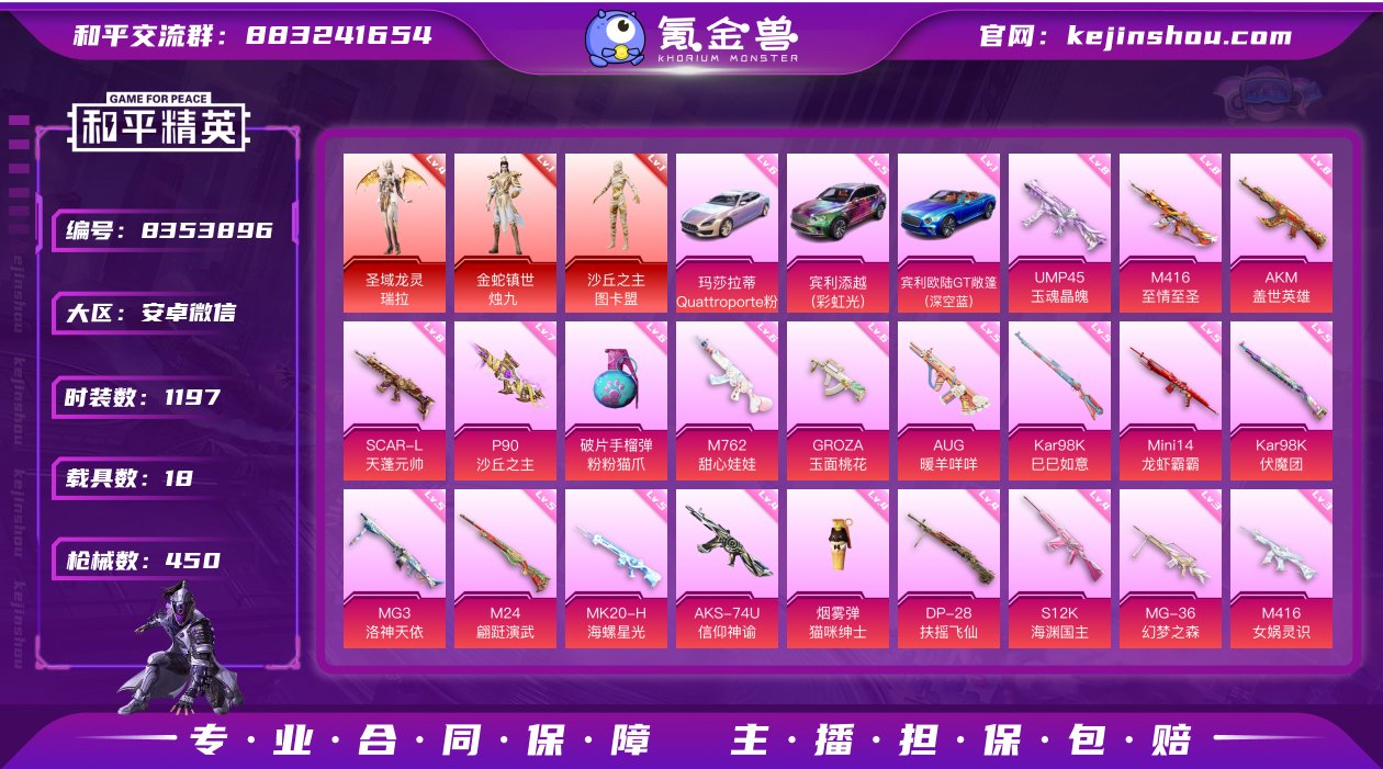 实名: 可修改 时装数: 1197 载具数...