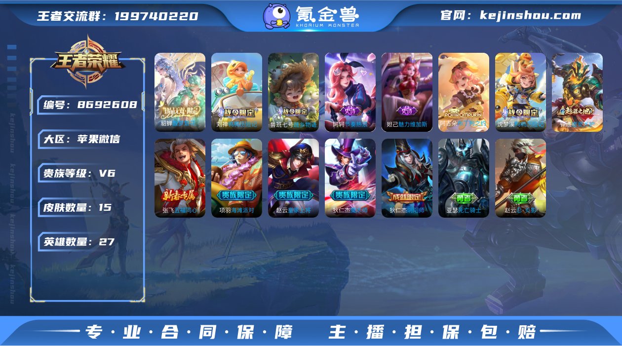 实名: 不可修改 贵族等级: V6 英雄数...