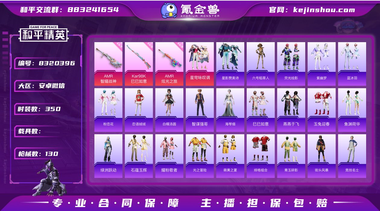 实名: 可修改 时装数: 350 枪械数:...