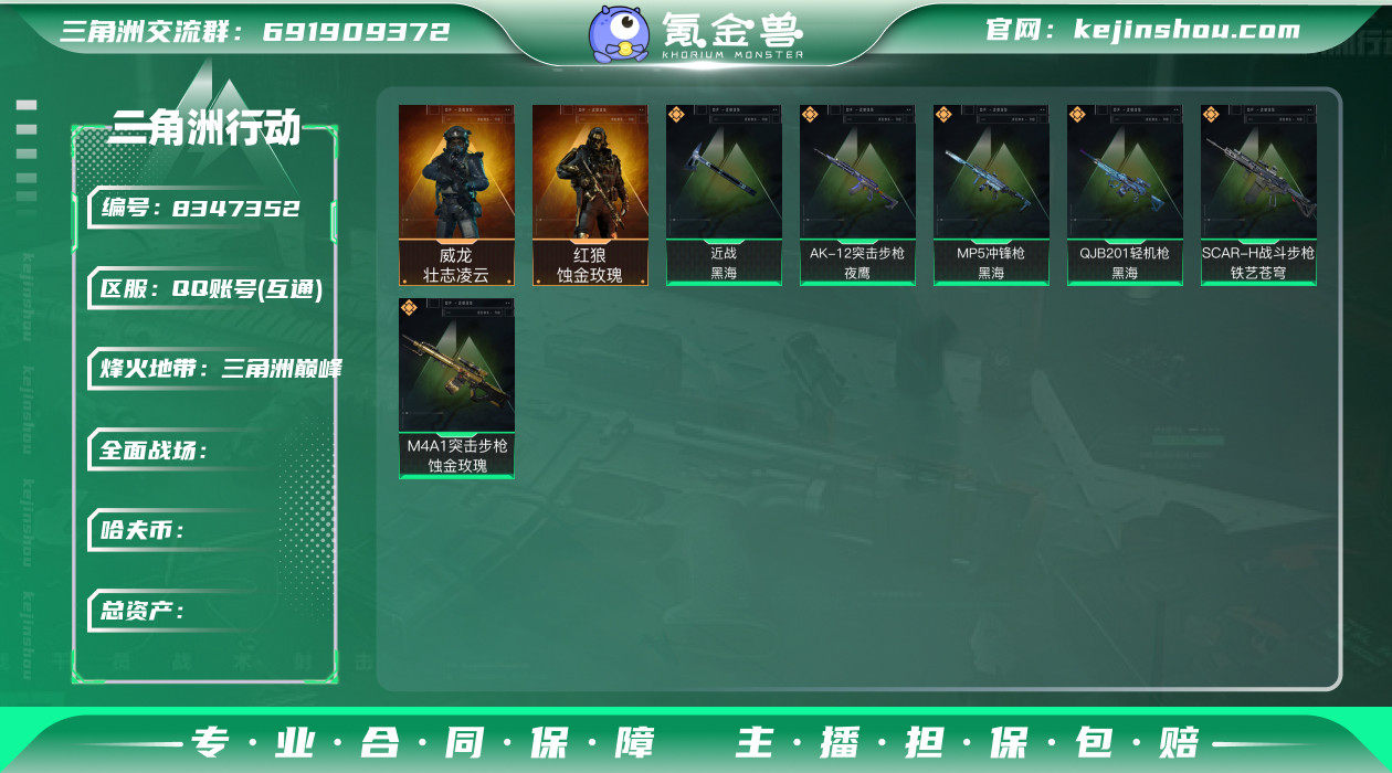 "TZ-总资产195.3m/哈夫币68m/...