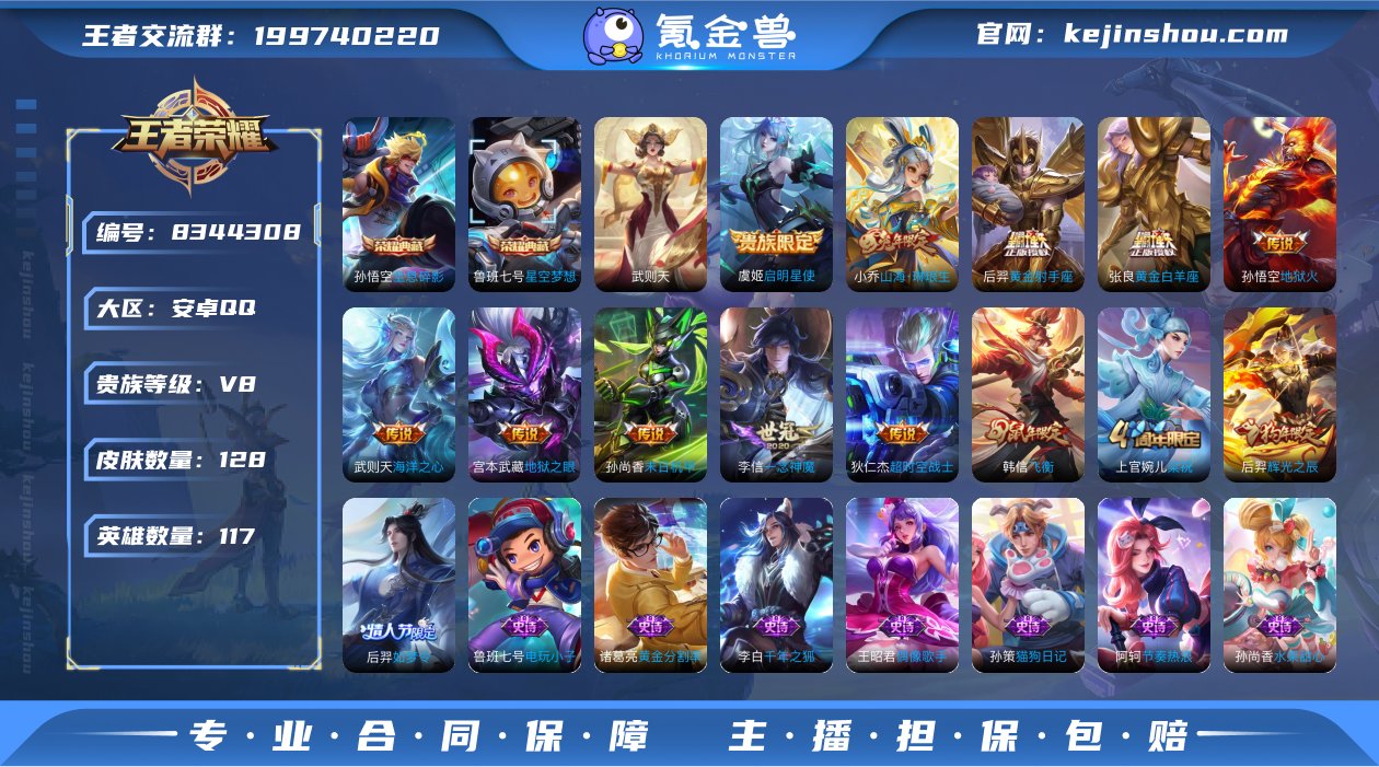 实名: 可修改 贵族等级: V8 英雄数:...