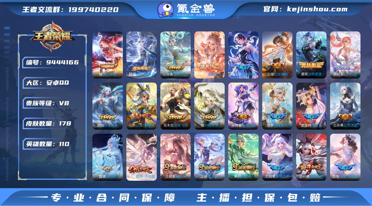 贵族V8 荣耀典藏1 珍品传说1 传说皮肤...