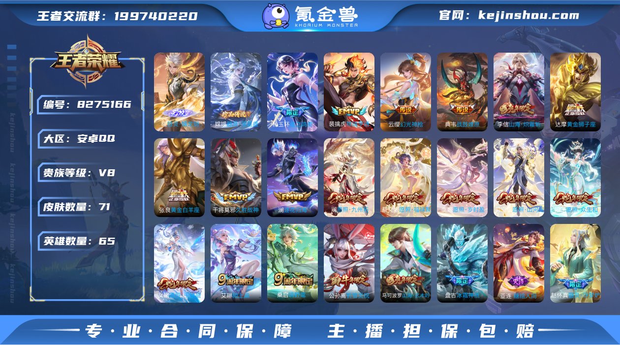 实名: 可修改 贵族等级: V8 英雄数:...