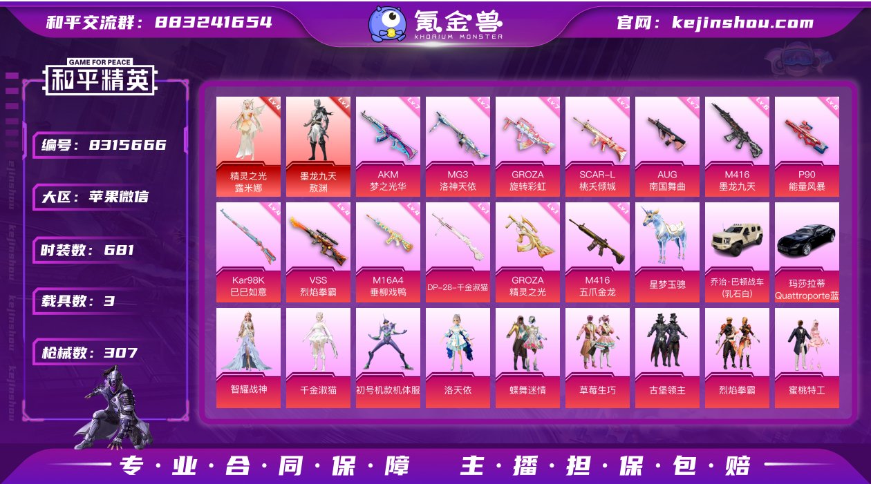 实名: 不可修改 时装数: 681 载具数...