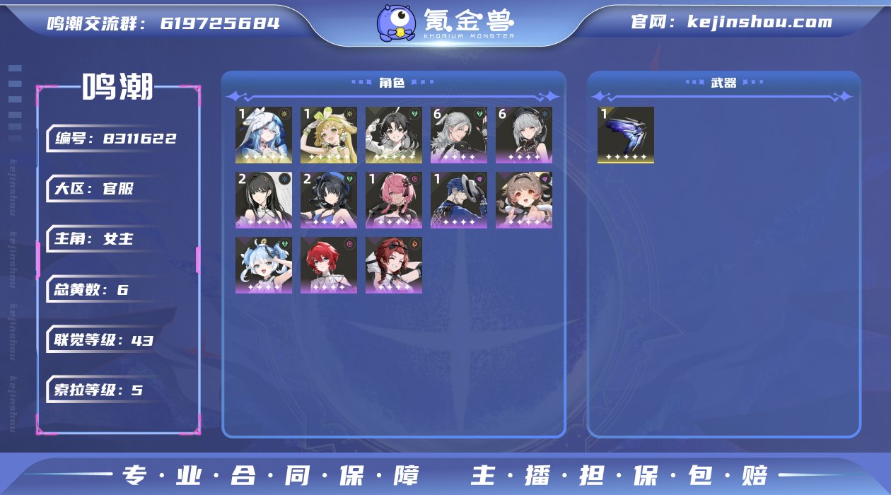 总黄数: 6 联觉等级: 43 拥有五星共...