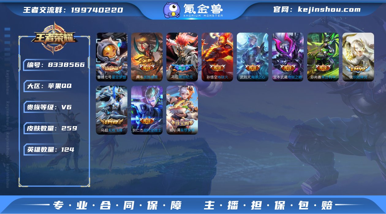苹果QQ/ V6/ 259皮肤/ 124英...