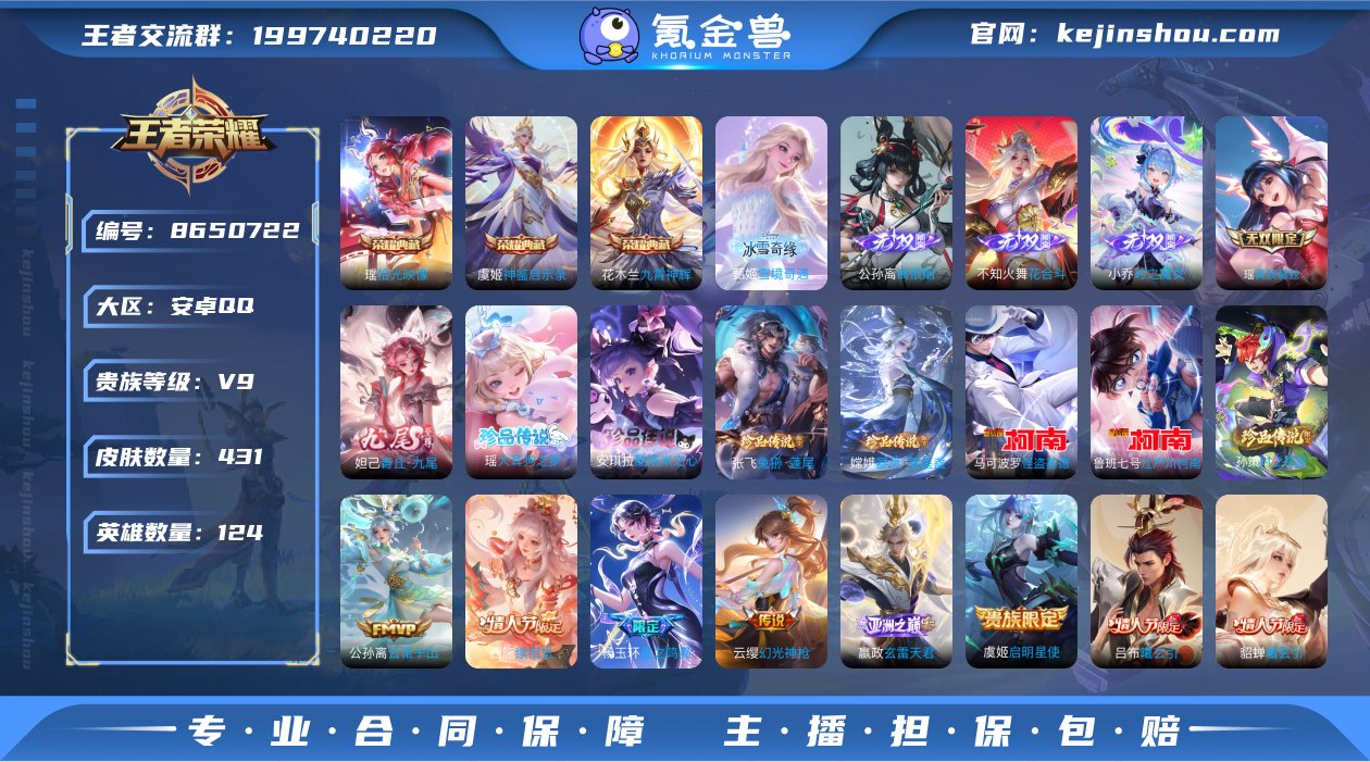 实名: 可修改 贵族等级: V9 英雄数:...
