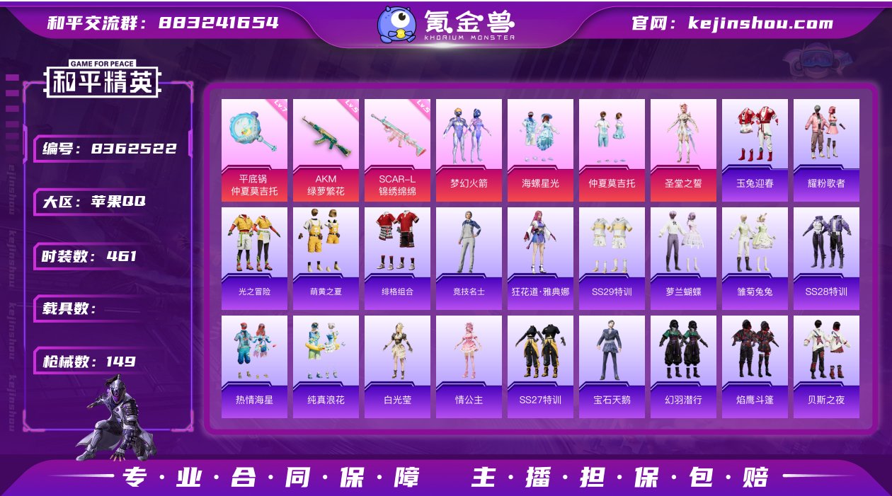 3升级枪 4粉装 2飞行器 149枪皮 1...