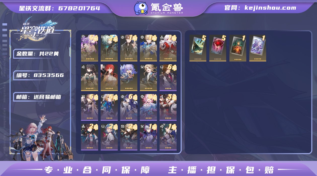 编号：S1072账号亮点：22金  6+1...