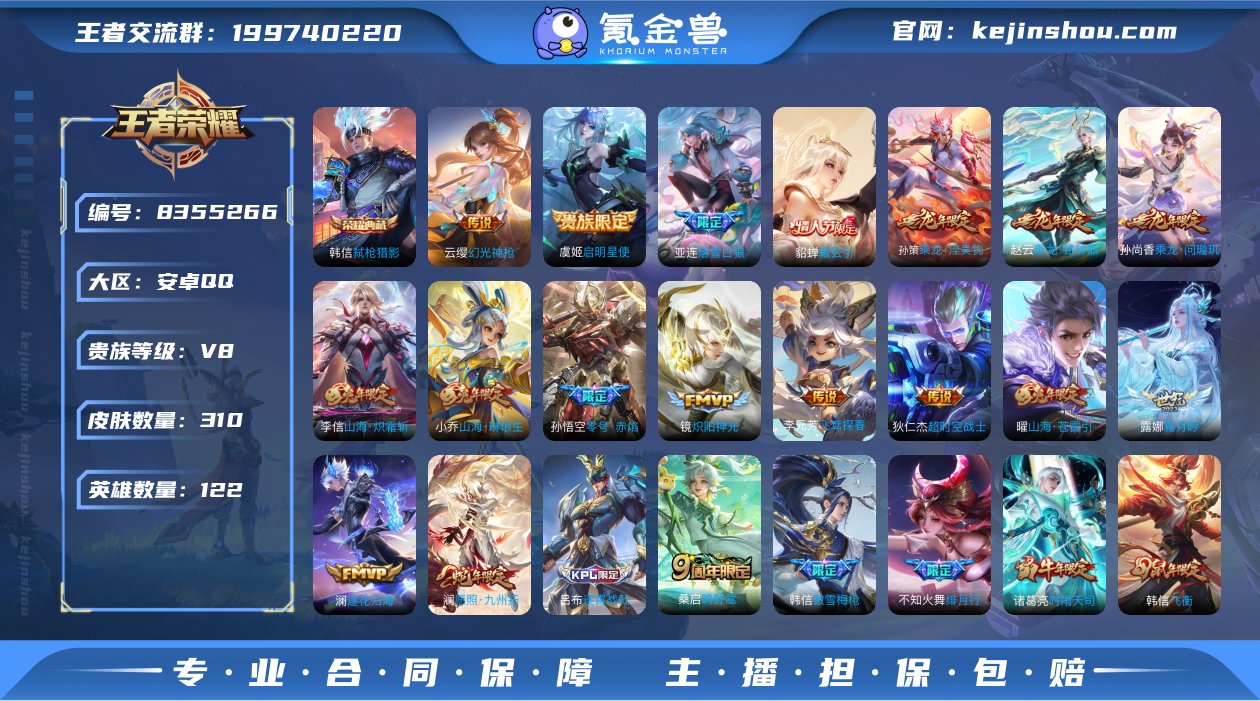 310皮肤1典藏21传说 弑枪猎影 落雪白...