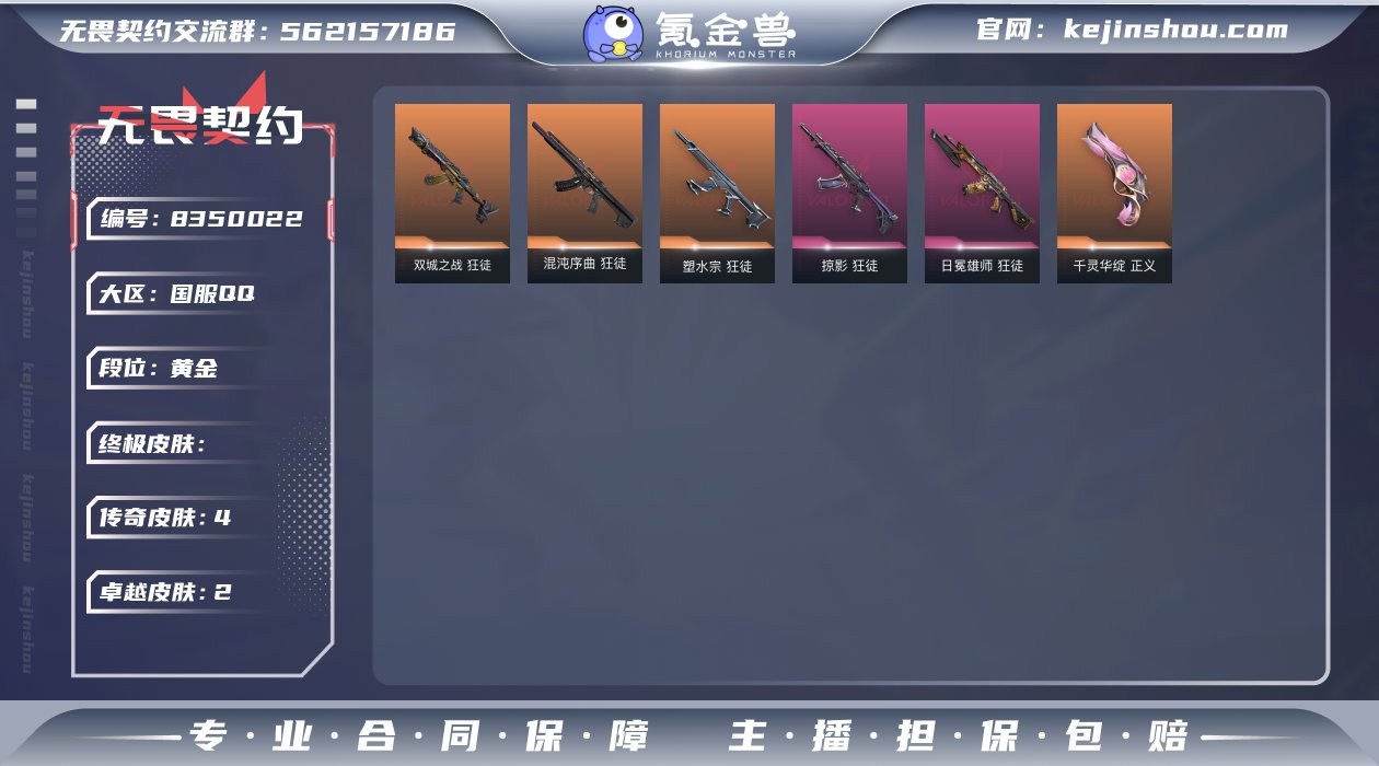 段位: 黄金 步枪皮肤: 狂徒-塑水宗,狂...