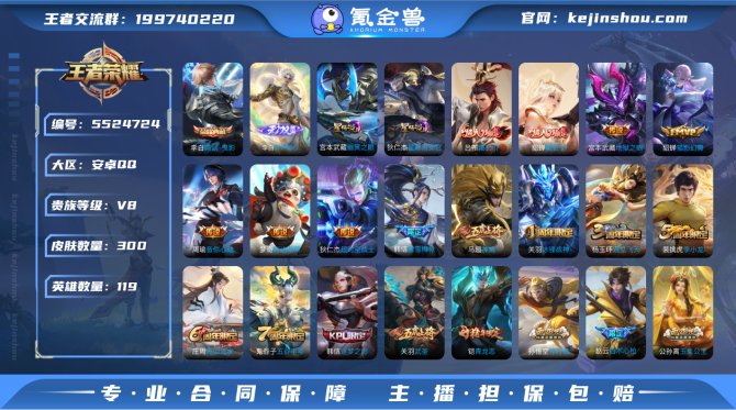 【300皮肤1典藏1无双11传说2星元2金...