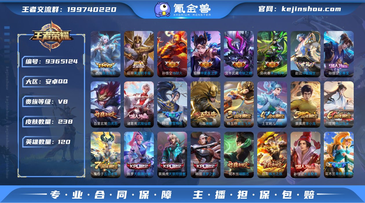 实名: 可修改 贵族等级: V8 英雄数:...