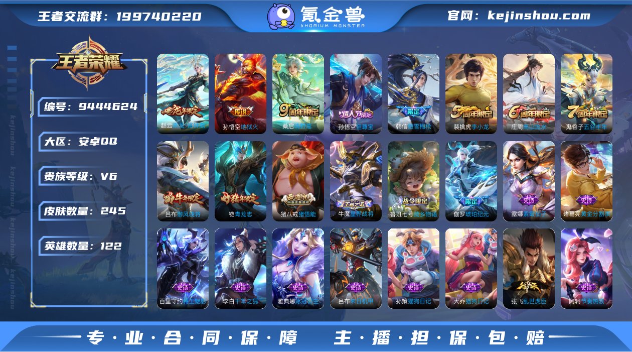 贵族V6 传说皮肤3 史诗皮肤66 皮肤数...