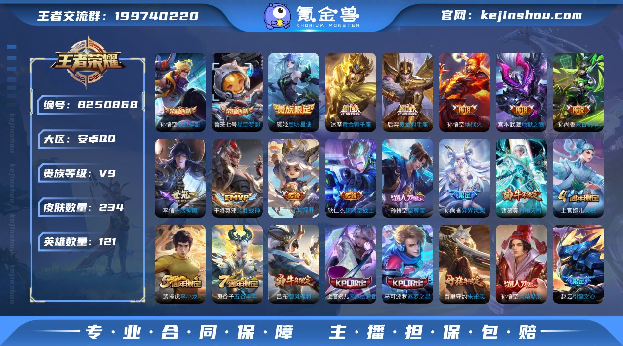 实名: 可修改 贵族等级: V9 英雄数:...