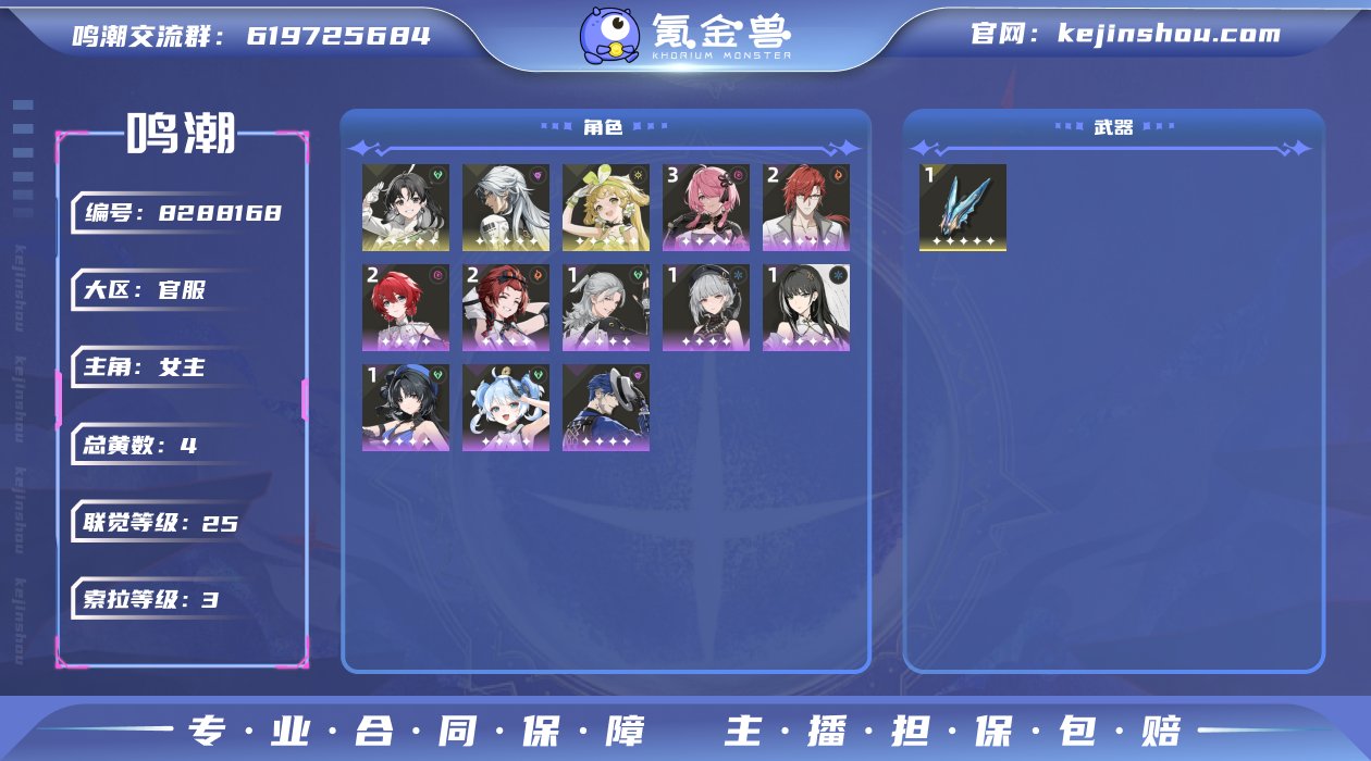 总黄数: 4 联觉等级: 25 拥有五星共...