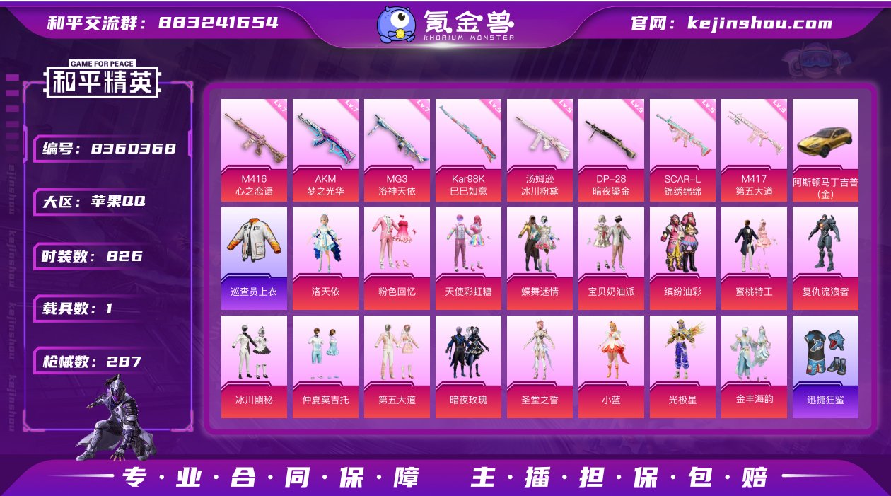 实名: 可修改 时装数: 826 载具数:...