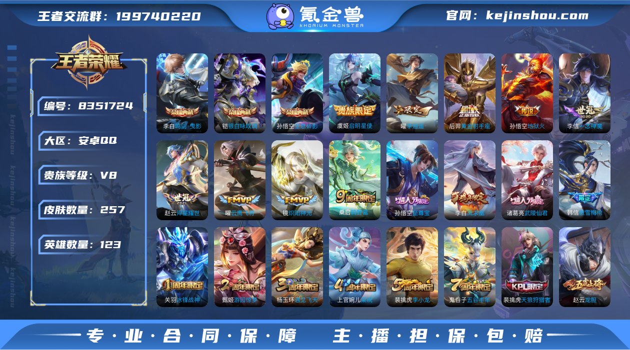 实名: 可修改 贵族等级: V8 英雄数:...
