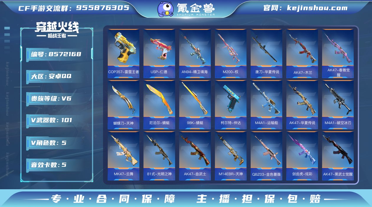实名: 可修改 v武器数: 101 V/王...