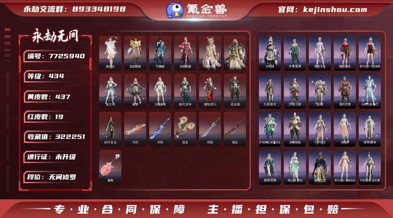 亮点: 当前三修 红装多 极品泳装号
红武...