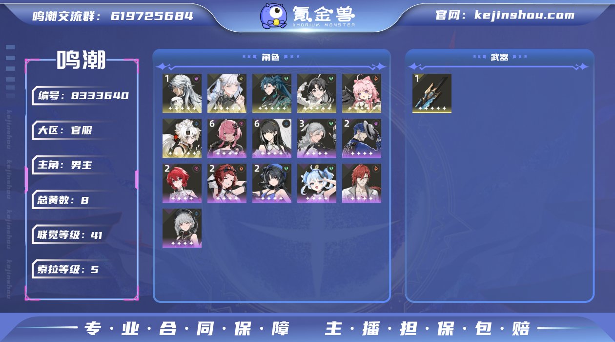 总黄数: 8 联觉等级: 41 拥有五星共...