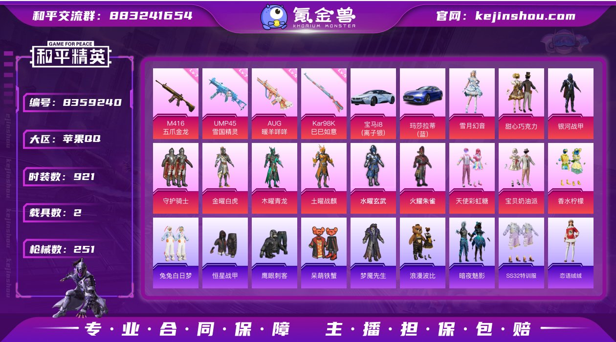 12粉装 4特效枪 2载具 10印记 可二...