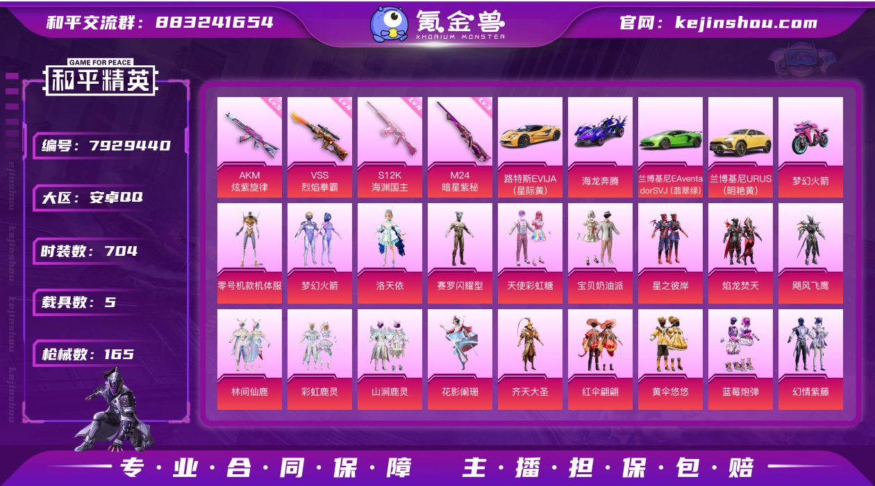 26粉装，4特效枪，5载具，历史最高段位:...