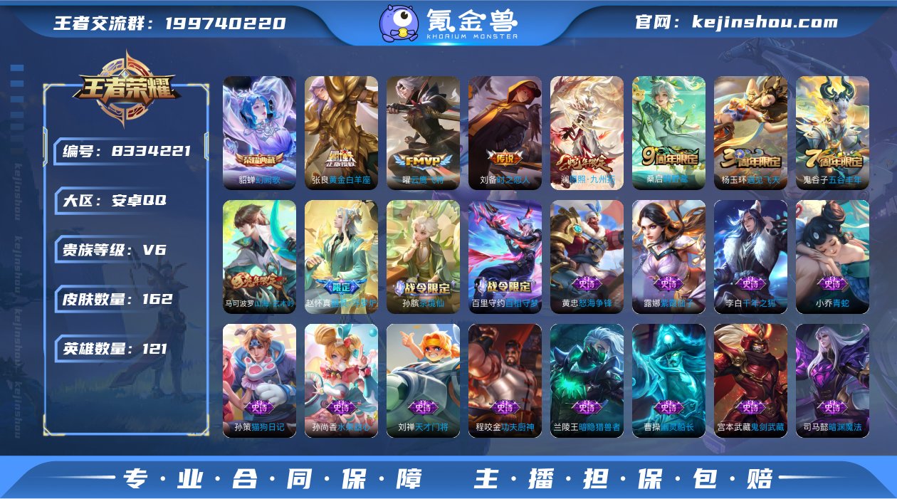 【WZX4064】贵族6/皮肤162/典藏...