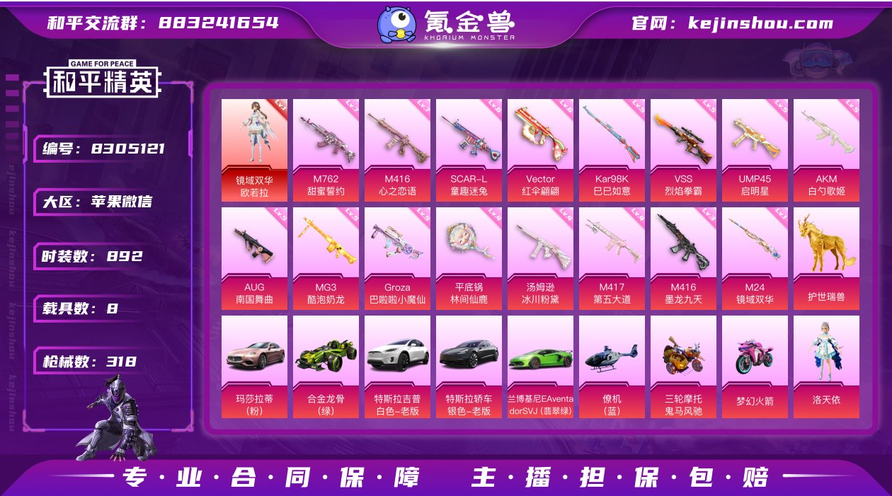 实名: 可修改 时装数: 892 载具数:...