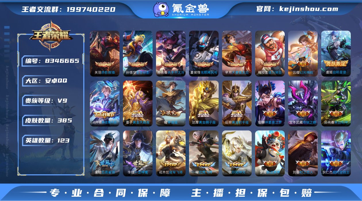 实名: 可修改 贵族等级: V9 英雄数:...