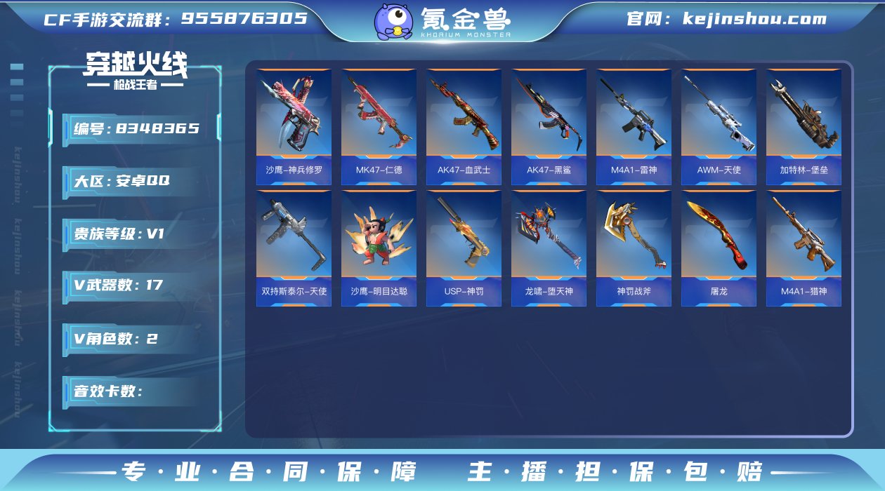 实名: 可修改 v武器数: 17 王者武器...