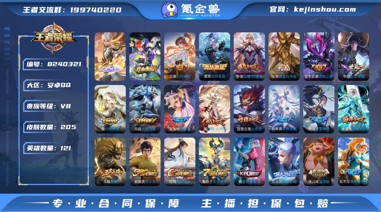 实名: 可修改 贵族等级: V8 英雄数:...
