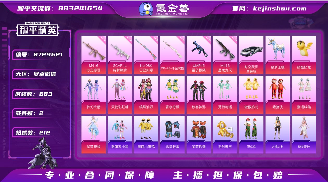 实名: 可修改 时装数: 663 载具数:...