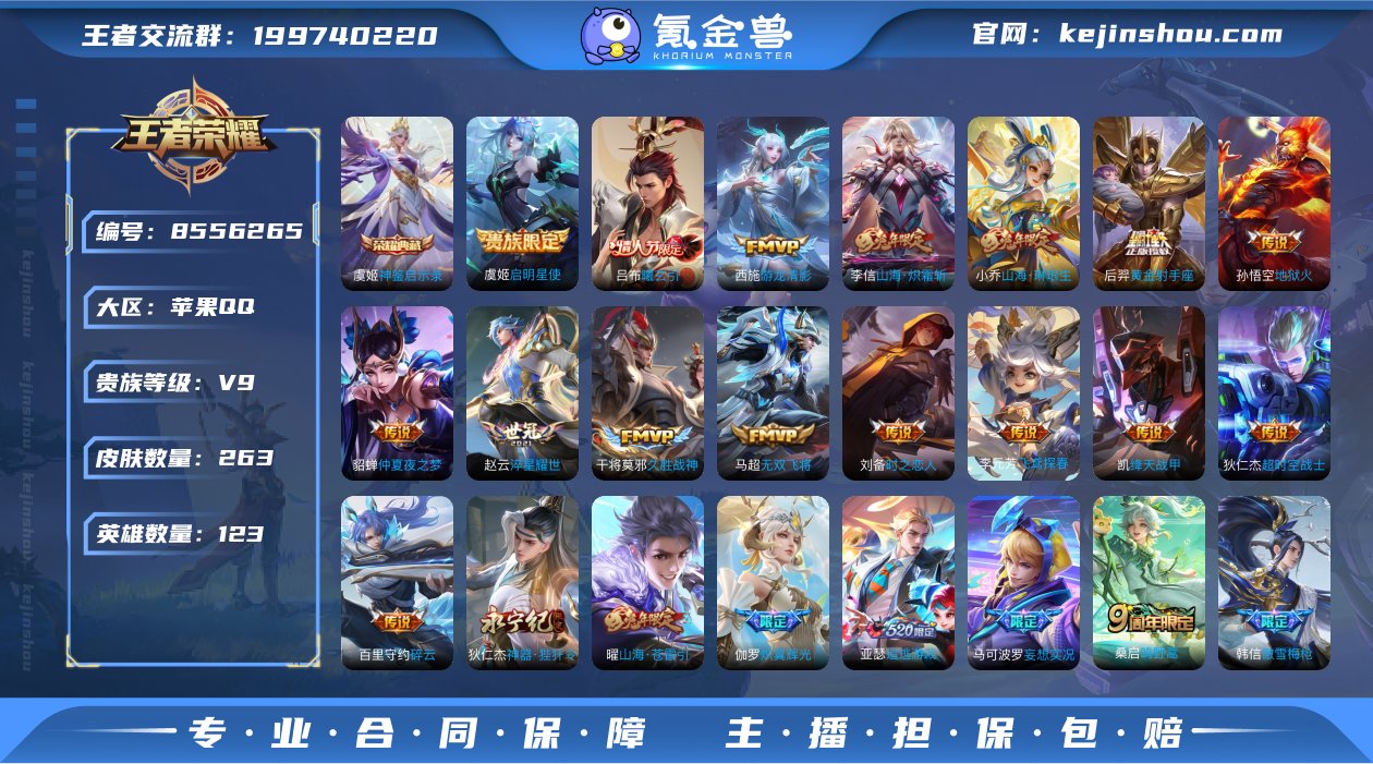 实名: 可修改 贵族等级: V9 英雄数:...