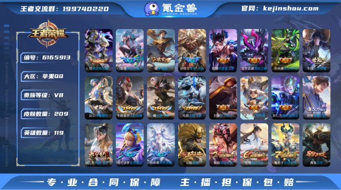 V8果Q【金标兰陵王】209皮1典藏24传...