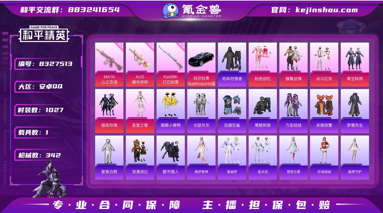实名: 可修改 时装数: 1027 载具数...
