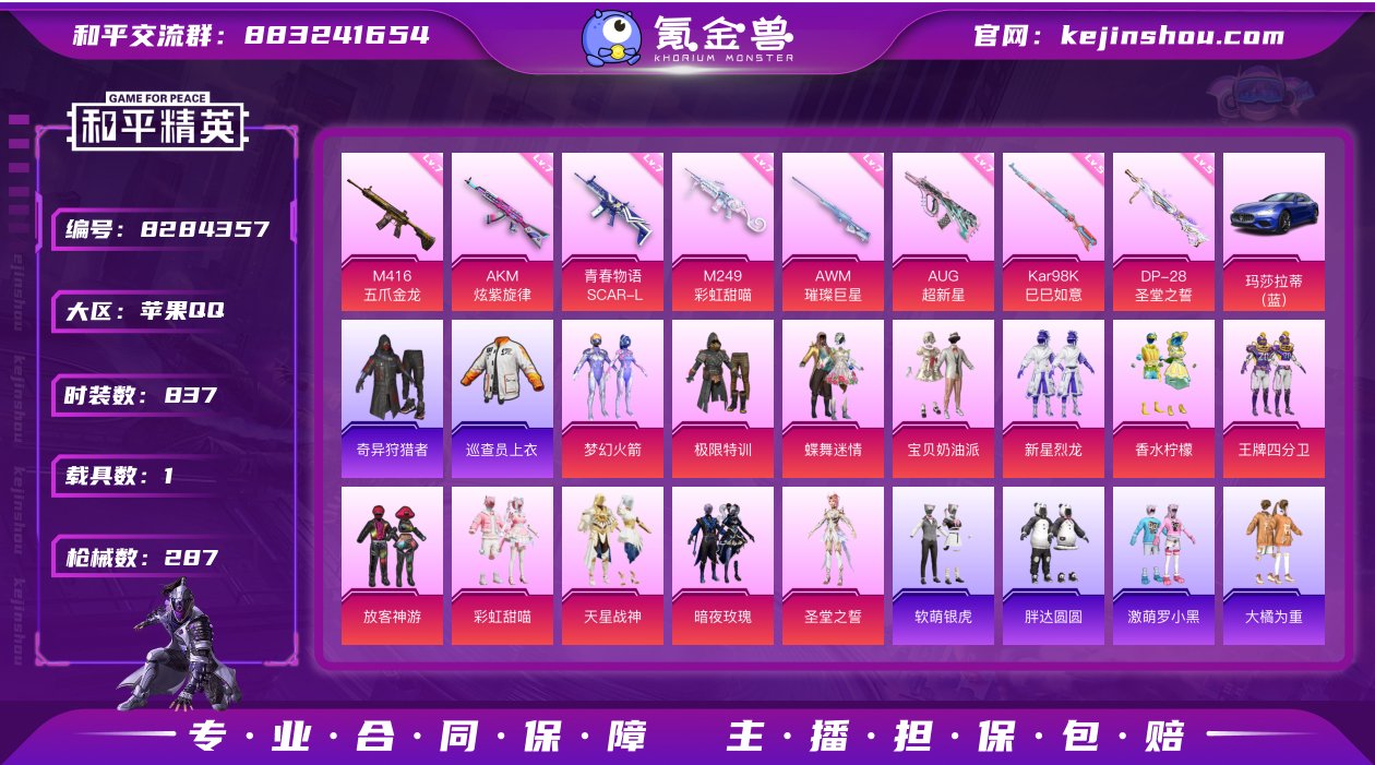 12粉装  8特效枪 1载具 实名: 可修...