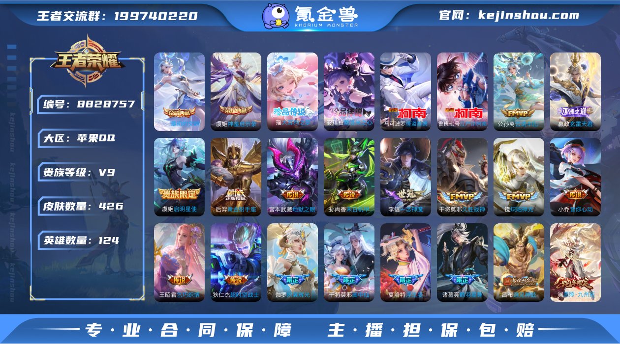 实名: 可修改 贵族等级: V9 英雄数:...