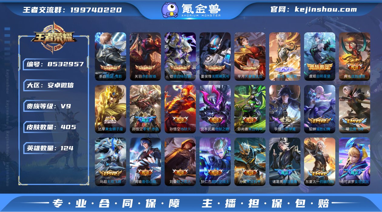 实名: 可修改 贵族等级: V9 英雄数:...