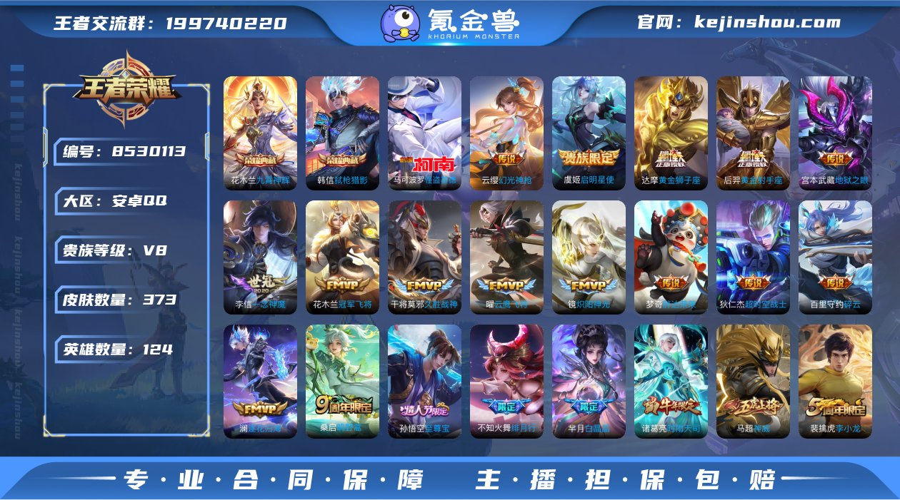 实名: 可修改 贵族等级: V8 英雄数:...