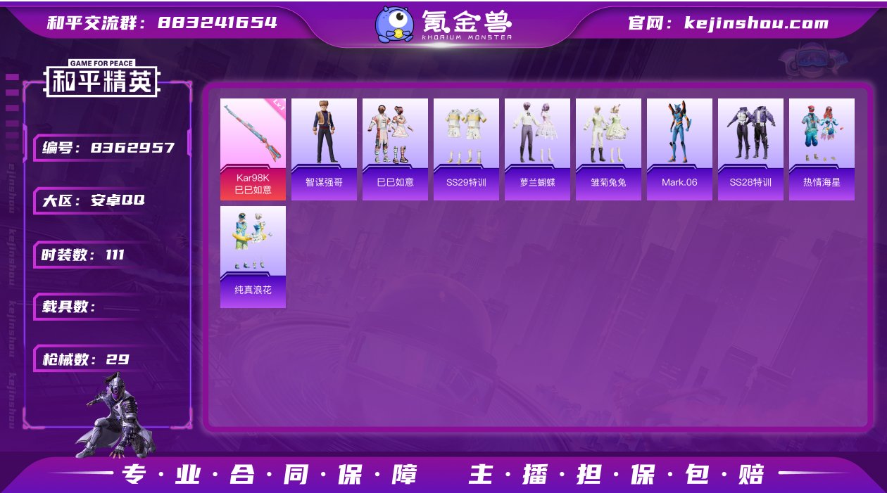 ZQH239 地铁天赋满级 稀有绝版套装蓝...