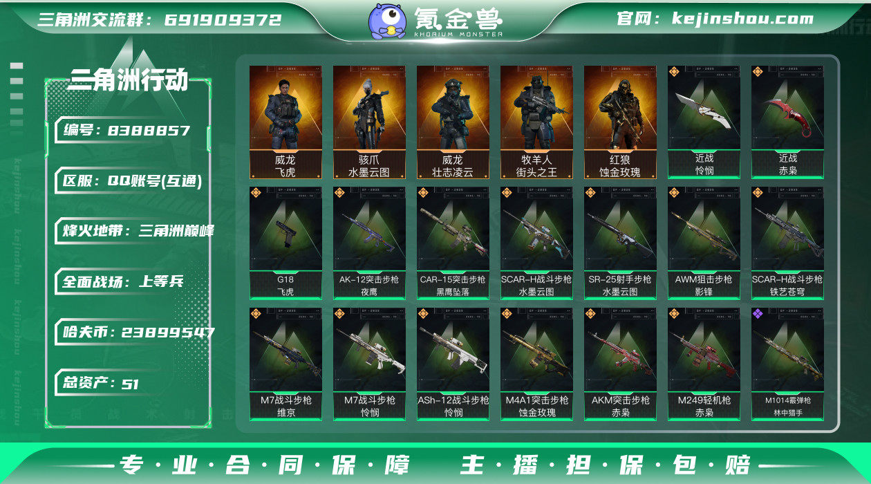 实名: 可修改 总资产(M): 51 哈夫...