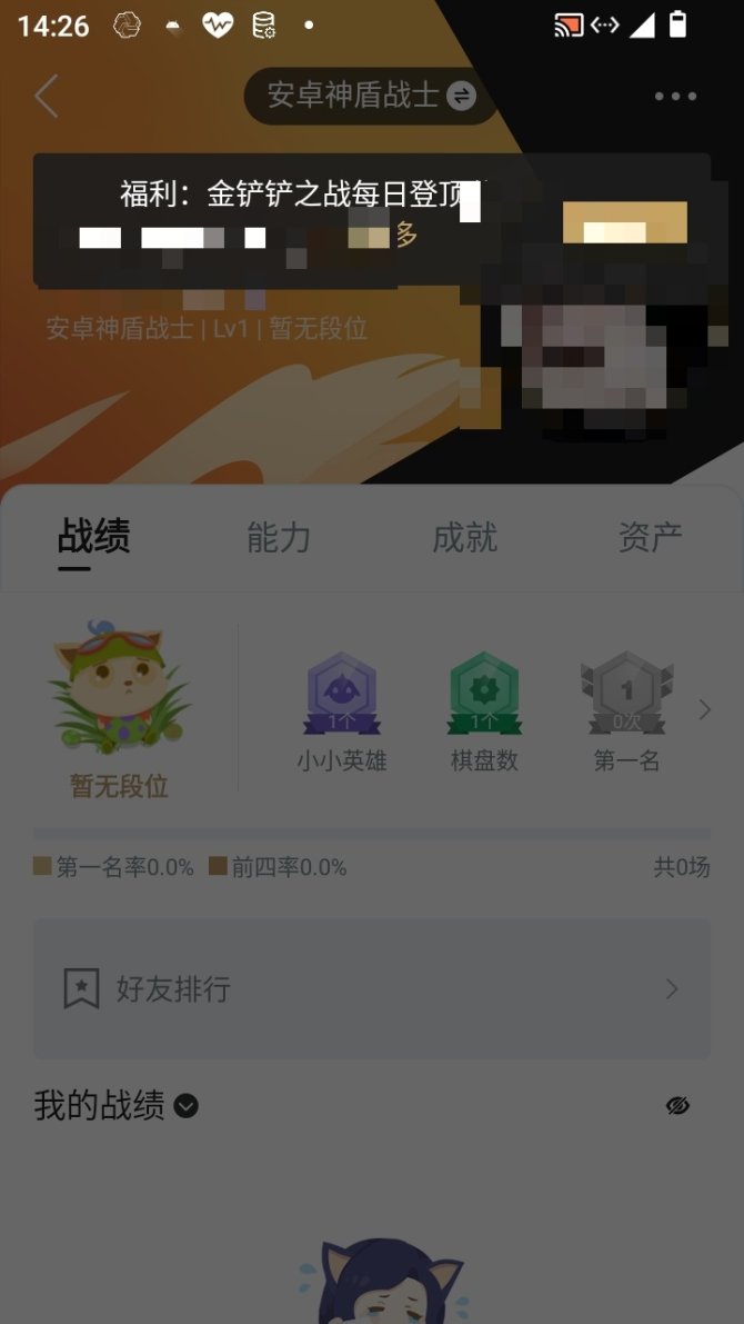 实名: 可修改 小小英雄数量: 1 竞技场...