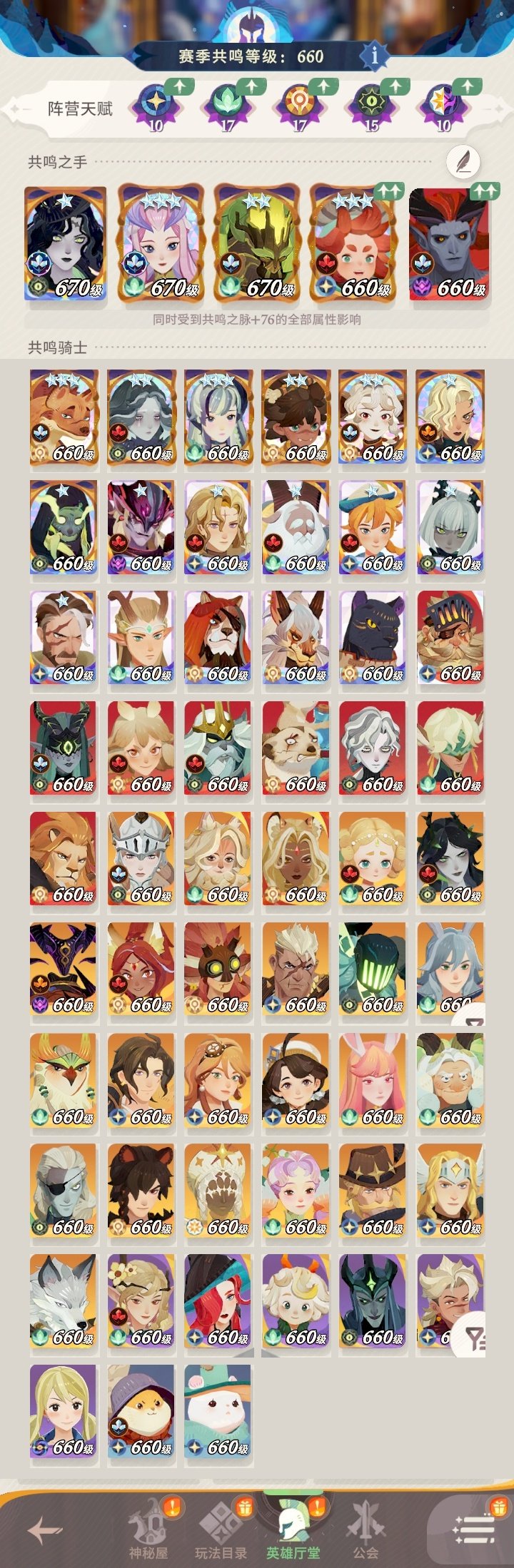 总战力: 31540000 共鸣等级: 6...