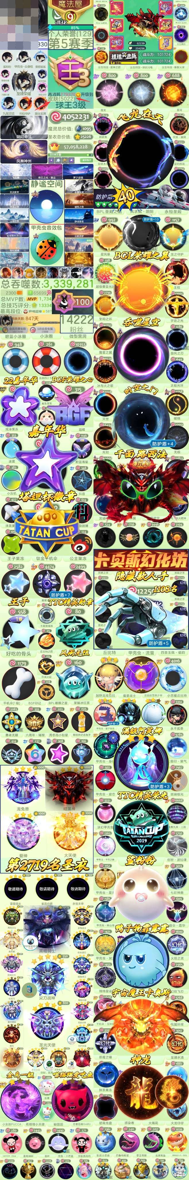 贵族等级:球王 皮肤数:5022 魔灵数:...